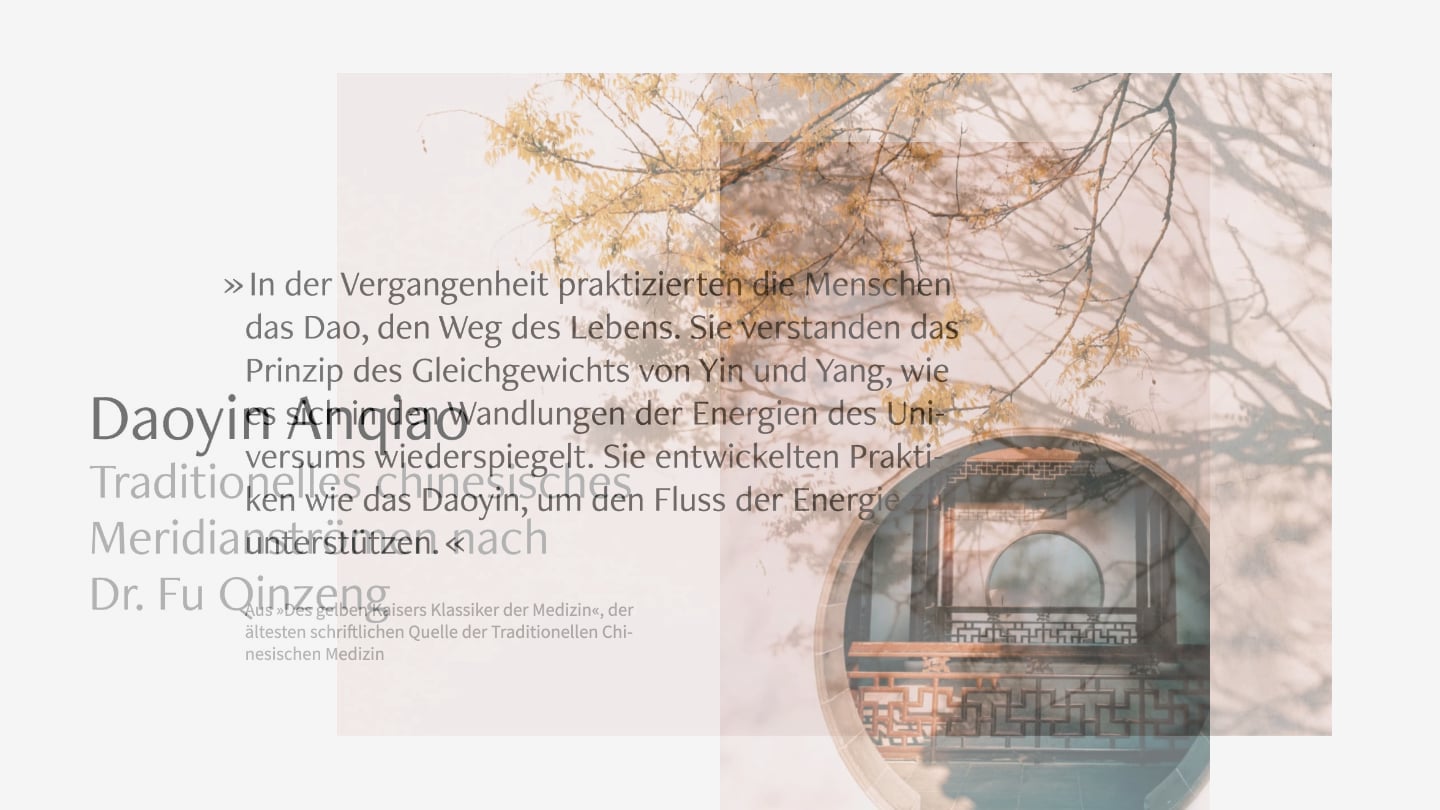 Daoyin Anqiao Seminare in Deutschland und Österreich – Website Konzeption, UI/UX-Design und Newsletter Marketing.|Daoyin Anqiao workshops in Germany and Austria—Website concept, UI/UX design and newsletter marketing.
